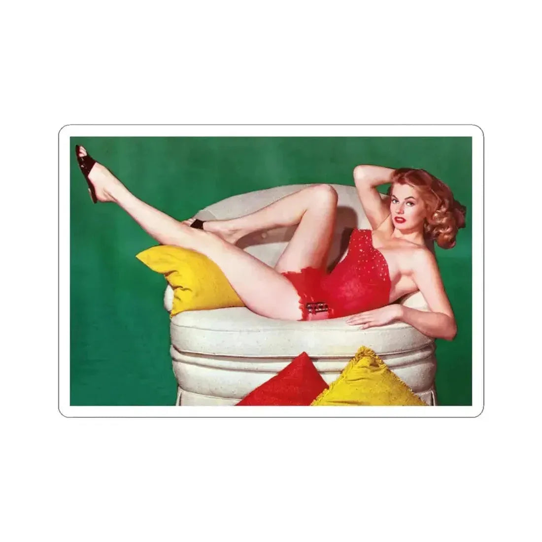 Anita Ekberg #269 1 (Vintage Female Icon) STICKER Vinyl Kiss-Cut Decal 3 Inch White - The Sticker Space