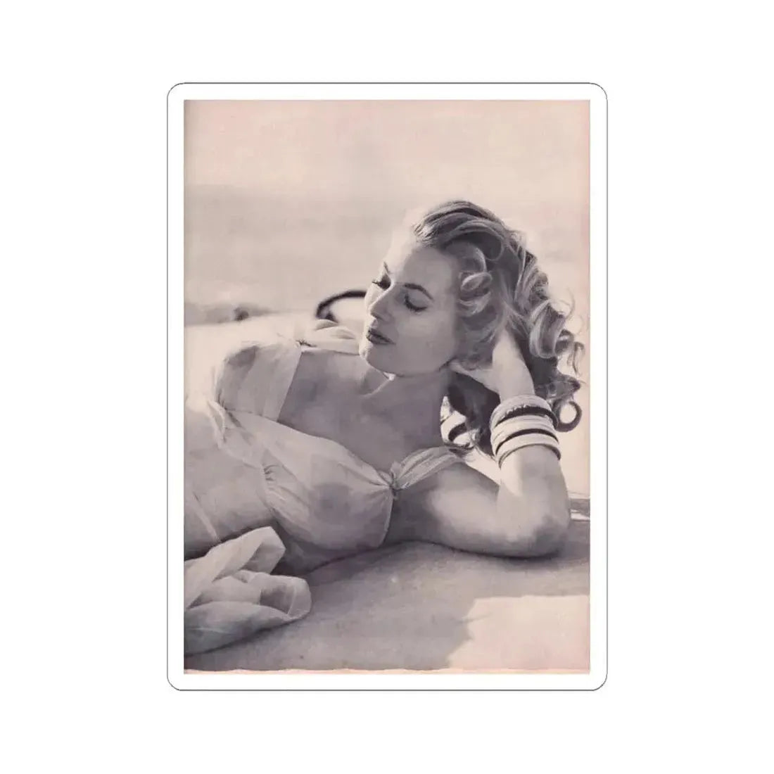 Anita Ekberg #274 - See through top (Vintage Female Icon) STICKER Vinyl Kiss-Cut Decal 3 Inch White - The Sticker Space