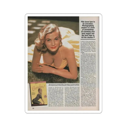 Anita Ekberg #310 - Femme Fatales Magazine August '98 - Bernard Of Hollywood Vintage Glamour Pin-Ups 18th Page (Vintage Female Icon) STICKER Vinyl Kiss-Cut Decal 3 Inch White - The Sticker Space