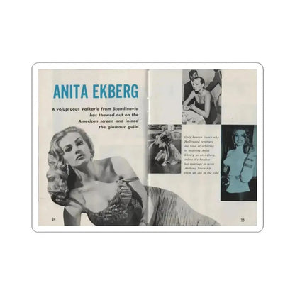 Anita Ekberg #311 - Pose! Pocket Mag. July '58 Photos (Vintage Female Icon) STICKER Vinyl Kiss-Cut Decal 6 Inch White - The Sticker Space