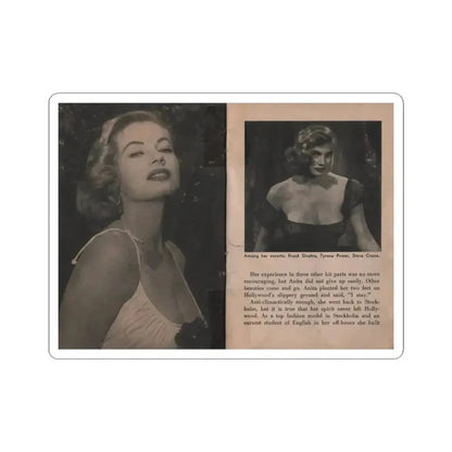 Anita Ekberg #337 - That Girl Anita Pocket Mag. '55 (Vintage Female Icon) STICKER Vinyl Kiss-Cut Decal 6 Inch White - The Sticker Space
