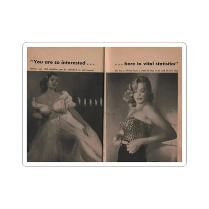 Anita Ekberg #340 - That Girl Anita Pocket Mag. '55 (Vintage Female Icon) STICKER Vinyl Kiss-Cut Decal 6 Inch White - The Sticker Space