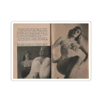 Anita Ekberg #348 - That Girl Anita Pocket Mag. '55 (Vintage Female Icon) STICKER Vinyl Kiss-Cut Decal 3 Inch White - The Sticker Space