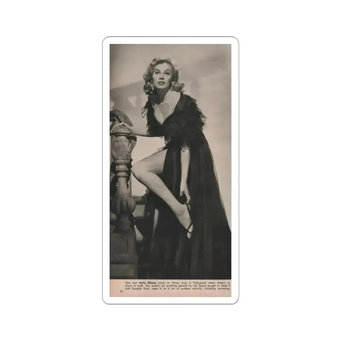 Anita Ekberg #352 - Modern Screen Mag. July '55 (Vintage Female Icon) STICKER Vinyl Kiss-Cut Decal 2 Inch White - The Sticker Space