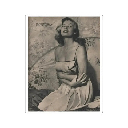 Anita Ekberg #392 - Fabulous Females Mag. Issue #1 '55 - 1 B&W Photo (Vintage Female Icon) STICKER Vinyl Kiss-Cut Decal 6 Inch White - The Sticker Space