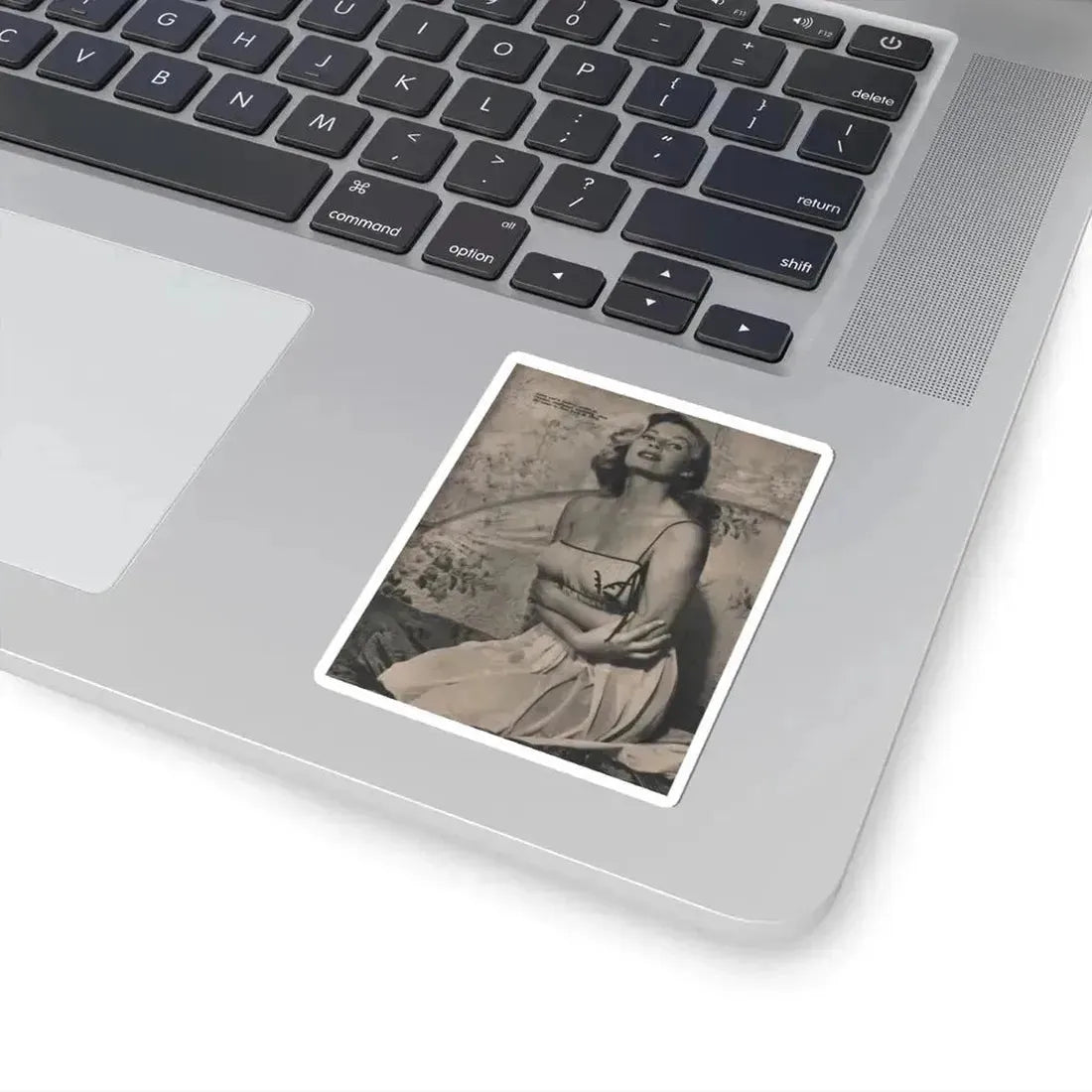 Anita Ekberg #392 - Fabulous Females Mag. Issue #1 '55 - 1 B&W Photo (Vintage Female Icon) STICKER Vinyl Kiss-Cut Decal - The Sticker Space