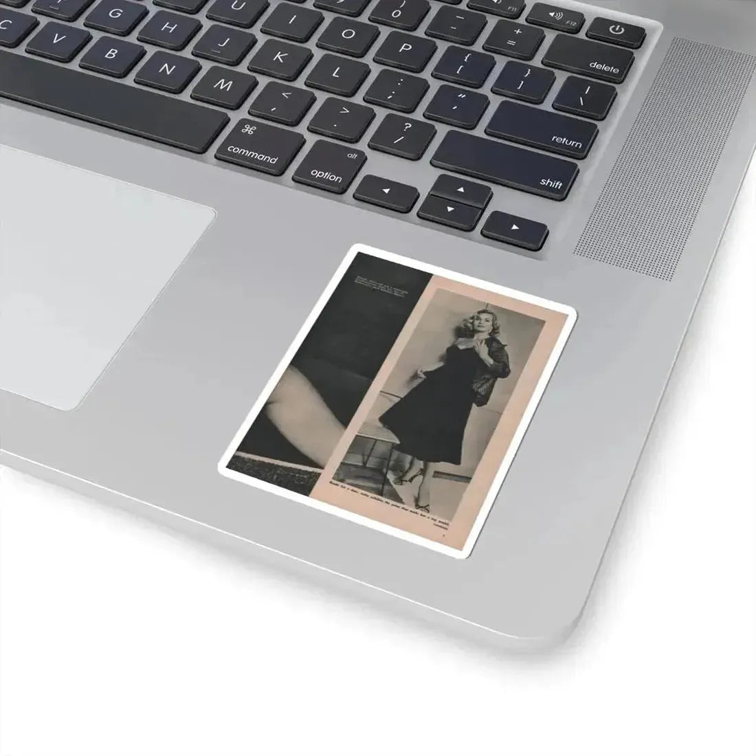 Anita Ekberg #394 - Fabulous Females Mag. Issue #1 '55 - 1 B&W (Vintage Female Icon) STICKER Vinyl Kiss-Cut Decal - The Sticker Space