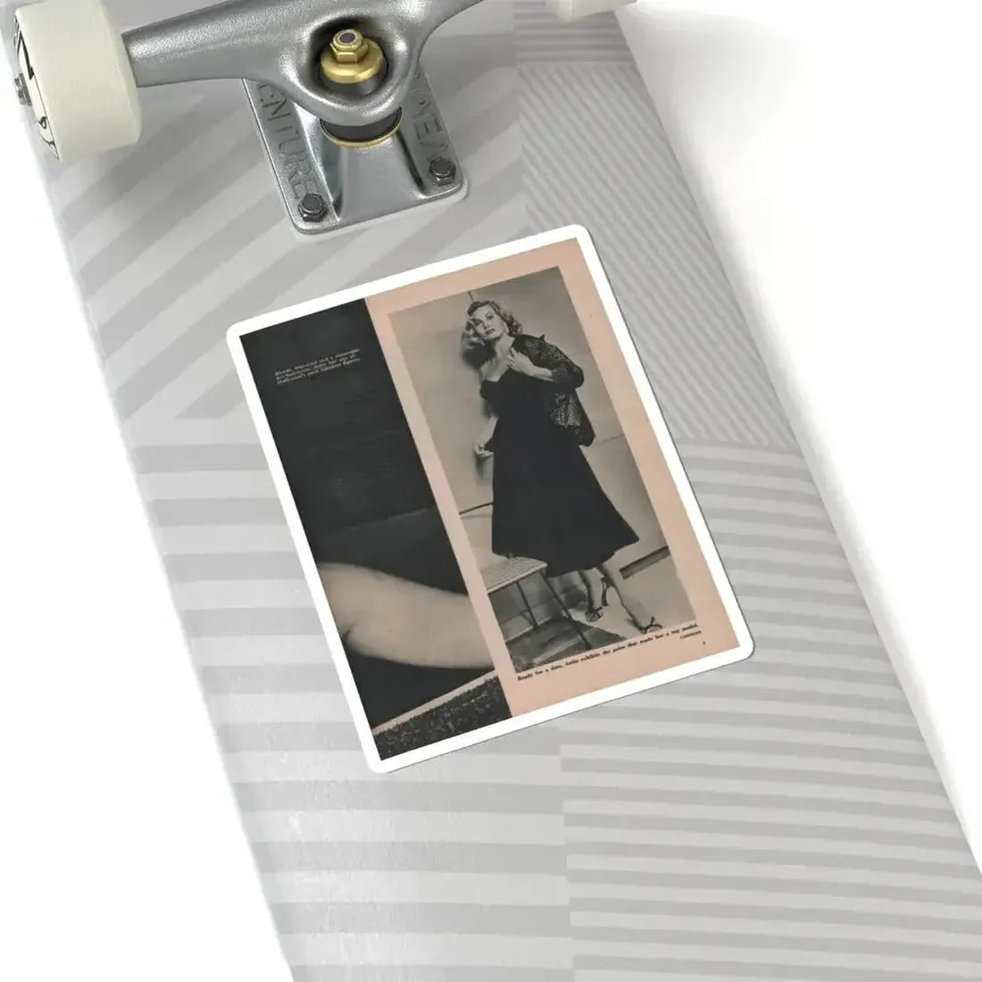 Anita Ekberg #394 - Fabulous Females Mag. Issue #1 '55 - 1 B&W (Vintage Female Icon) STICKER Vinyl Kiss-Cut Decal - The Sticker Space