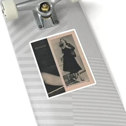 Anita Ekberg #394 - Fabulous Females Mag. Issue #1 '55 - 1 B&W (Vintage Female Icon) STICKER Vinyl Kiss-Cut Decal - The Sticker Space