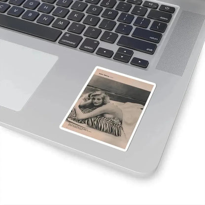 Anita Ekberg #395 - Fabulous Females Mag. Issue #1 '55 - Part of B&W Centerfold (Vintage Female Icon) STICKER Vinyl Kiss-Cut Decal - The Sticker Space