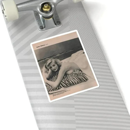 Anita Ekberg #395 - Fabulous Females Mag. Issue #1 '55 - Part of B&W Centerfold (Vintage Female Icon) STICKER Vinyl Kiss-Cut Decal - The Sticker Space