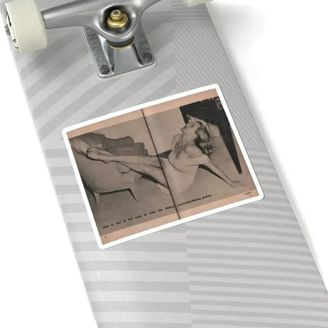 Anita Ekberg #402 - PHOTO Digest Mag. Nov. '55 - 2 Pages, 1 B&W Centerfold (Vintage Female Icon) STICKER Vinyl Kiss-Cut Decal - The Sticker Space