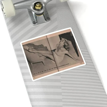 Anita Ekberg #402 - PHOTO Digest Mag. Nov. '55 - 2 Pages, 1 B&W Centerfold (Vintage Female Icon) STICKER Vinyl Kiss-Cut Decal - The Sticker Space