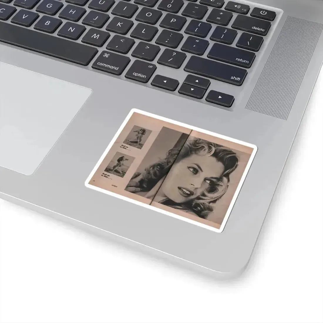 Anita Ekberg #403 - PHOTO Digest Mag. Nov. '55 - 2 Pages, 3 B&W Pics (Vintage Female Icon) STICKER Vinyl Kiss-Cut Decal - The Sticker Space