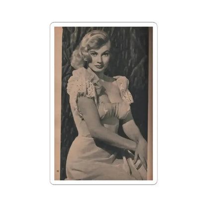 Anita Ekberg #412 - EYE Digest Mag. Nov. '53 - 1 Page & 1 B&W Photo (Vintage Female Icon) STICKER Vinyl Kiss-Cut Decal 3 Inch White - The Sticker Space