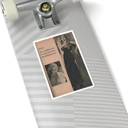 Anita Ekberg #413 - EYE Digest Mag. Nov. '53 - 1 Page, 2 B&W Pics & Caption (Vintage Female Icon) STICKER Vinyl Kiss-Cut Decal - The Sticker Space