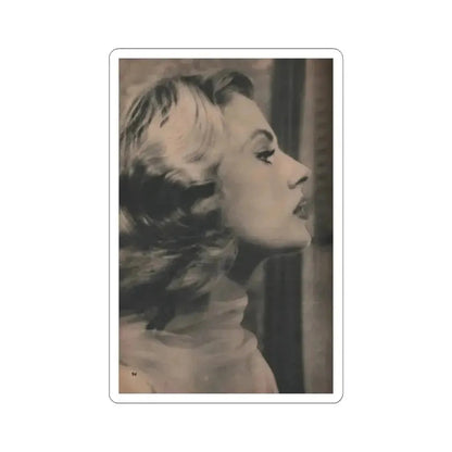 Anita Ekberg #414 - EYE Digest Mag. Nov. '53 - 1 Page, 1 B&W Photo (Vintage Female Icon) STICKER Vinyl Kiss-Cut Decal 4 Inch White - The Sticker Space