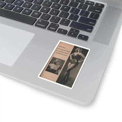 Anita Ekberg #415 - EYE Digest Mag. Nov. '53 - 1 Page, 2 B&W Pics & Caption (Vintage Female Icon) STICKER Vinyl Kiss-Cut Decal - The Sticker Space