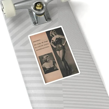 Anita Ekberg #415 - EYE Digest Mag. Nov. '53 - 1 Page, 2 B&W Pics & Caption (Vintage Female Icon) STICKER Vinyl Kiss-Cut Decal - The Sticker Space