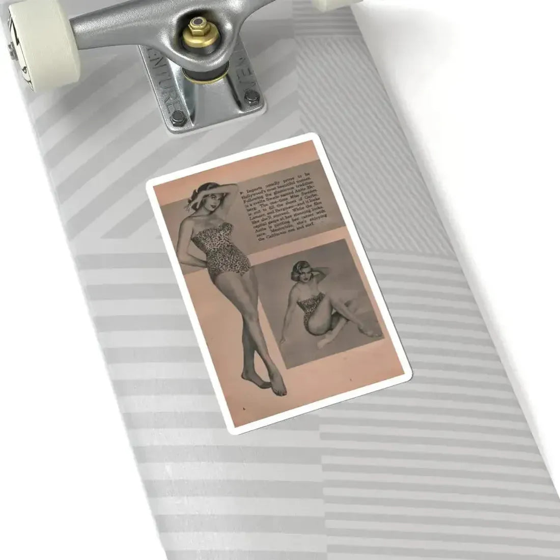 Anita Ekberg #419 - EYE Digest Mag. Jan. '54 - 1 Pages & 2 B&W Photos (Vintage Female Icon) STICKER Vinyl Kiss-Cut Decal - The Sticker Space