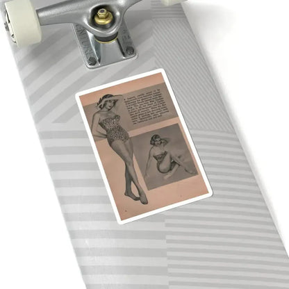 Anita Ekberg #419 - EYE Digest Mag. Jan. '54 - 1 Pages & 2 B&W Photos (Vintage Female Icon) STICKER Vinyl Kiss-Cut Decal - The Sticker Space