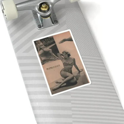 Anita Ekberg #421 - EYE Digest Mag. Jan. '54 - 1 Pages & 2 B&W Photos (Vintage Female Icon) STICKER Vinyl Kiss-Cut Decal - The Sticker Space