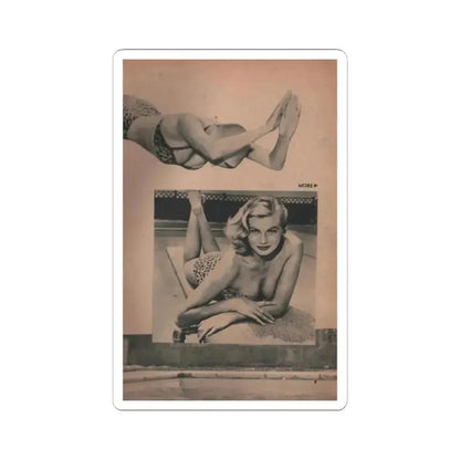 Anita Ekberg #422 - EYE Digest Mag. Jan. '54 - 1 Page & 1 B&W Photo (Vintage Female Icon) STICKER Vinyl Kiss-Cut Decal 2 Inch White - The Sticker Space