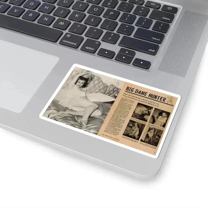 Anita Ekberg #425 - 1 Large B&W Photp & 4 Small B&W Photos & Article from Earl Wilson's Showgirls Mag. '56 1 (Vintage Female Icon) STICKER Vinyl Kiss-Cut Decal - The Sticker Space