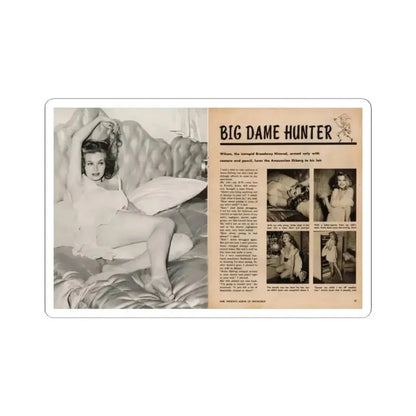 Anita Ekberg #425 - 1 Large B&W Photp & 4 Small B&W Photos & Article from Earl Wilson's Showgirls Mag. '56 (Vintage Female Icon) STICKER Vinyl Kiss-Cut Decal 2 Inch White - The Sticker Space