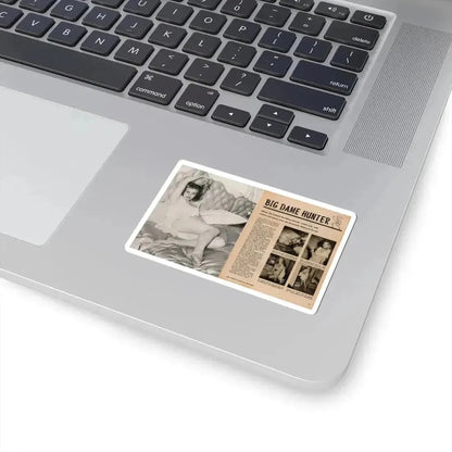 Anita Ekberg #425 - 1 Large B&W Photp & 4 Small B&W Photos & Article from Earl Wilson's Showgirls Mag. '56 (Vintage Female Icon) STICKER Vinyl Kiss-Cut Decal - The Sticker Space