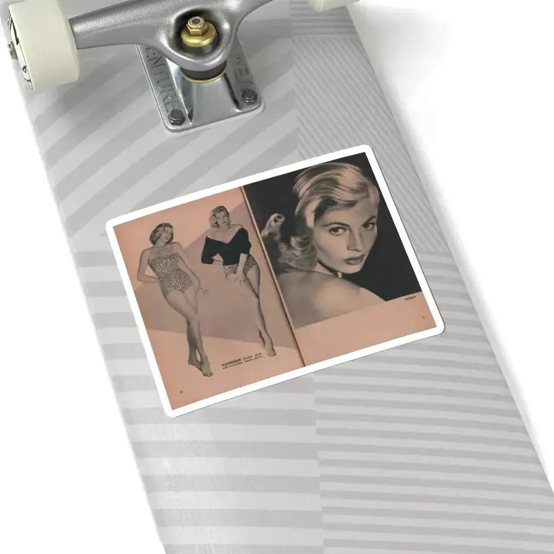 Anita Ekberg #430 - PHOTO Digest Mag. May '54 - 2 Pages & 3 B&W Photos (Vintage Female Icon) STICKER Vinyl Kiss-Cut Decal - The Sticker Space