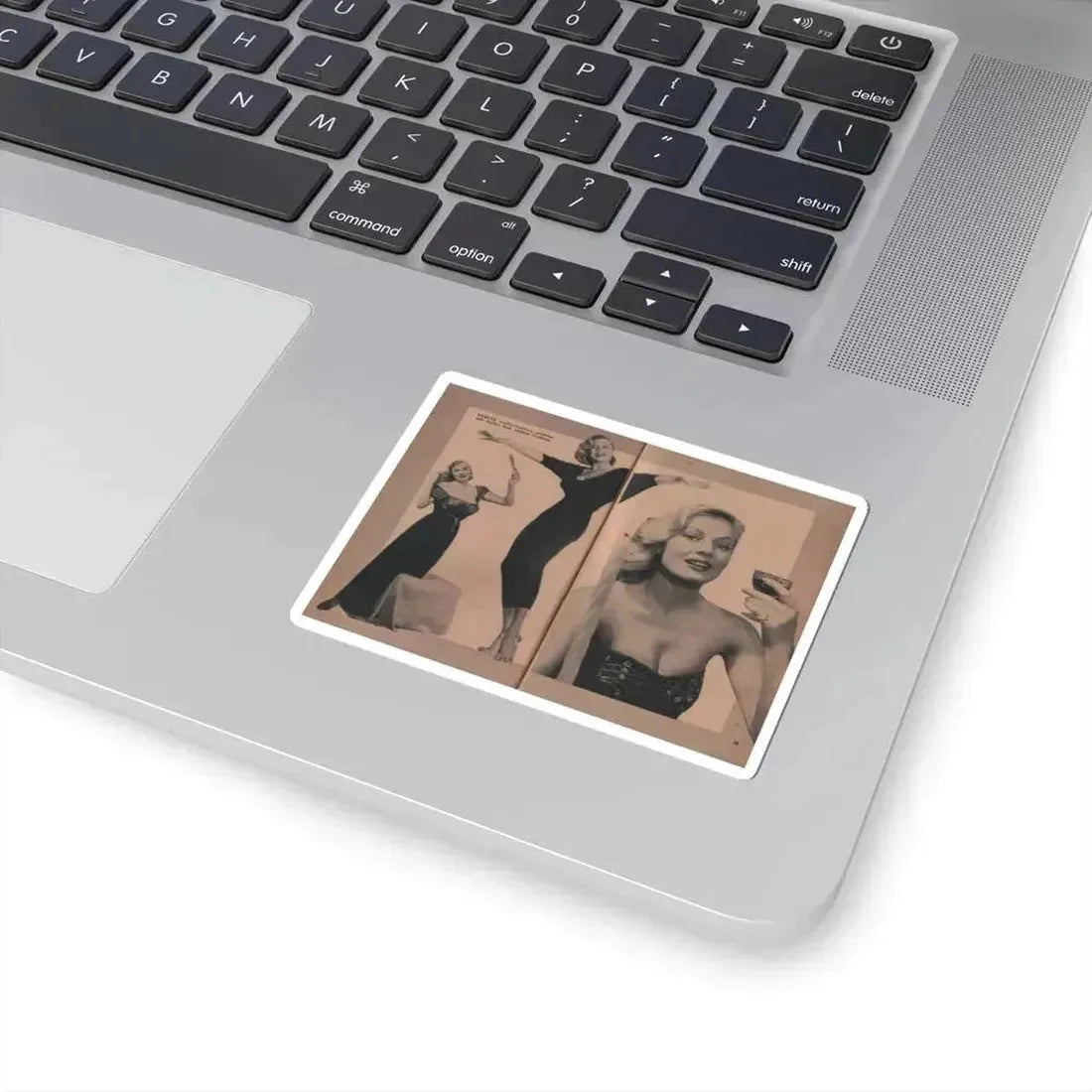 Anita Ekberg #431 - PHOTO Digest Mag. May '54 - 2 Pages & 3 B&W Photos (Vintage Female Icon) STICKER Vinyl Kiss-Cut Decal - The Sticker Space