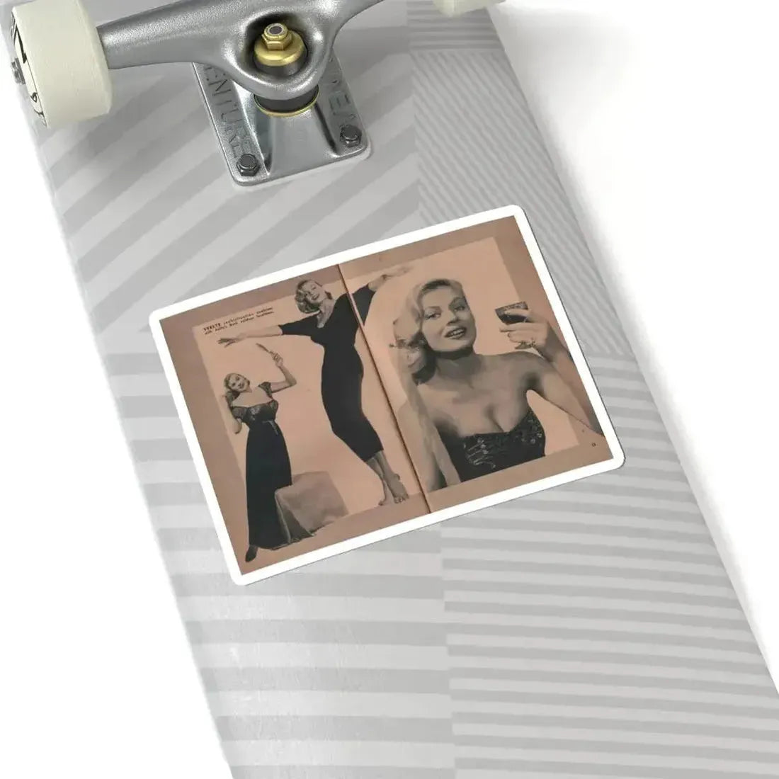 Anita Ekberg #431 - PHOTO Digest Mag. May '54 - 2 Pages & 3 B&W Photos (Vintage Female Icon) STICKER Vinyl Kiss-Cut Decal - The Sticker Space