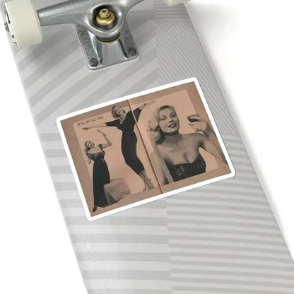 Anita Ekberg #431 - PHOTO Digest Mag. May '54 - 2 Pages & 3 B&W Photos (Vintage Female Icon) STICKER Vinyl Kiss-Cut Decal - The Sticker Space