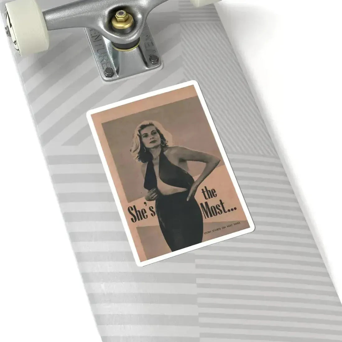 Anita Ekberg #432 - PHOTO Digest March '55 - 1 Page & 1 B&W Photo on Reverse Side of Cover (Vintage Female Icon) STICKER Vinyl Kiss-Cut Decal - The Sticker Space