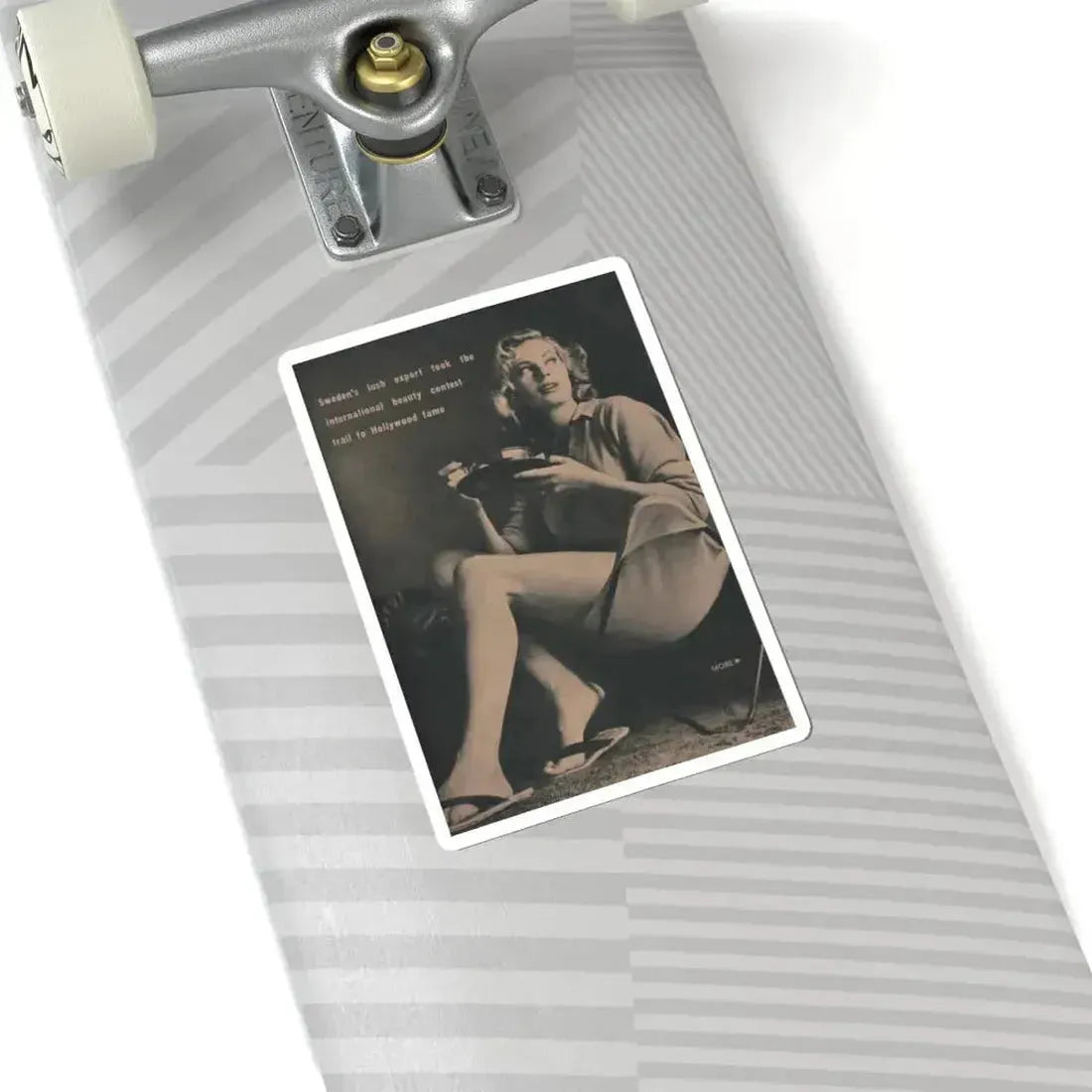 Anita Ekberg #435 - PHOTO Digest March '55 - 1 Pages, 1 B&W Photo & Caption (Vintage Female Icon) STICKER Vinyl Kiss-Cut Decal - The Sticker Space