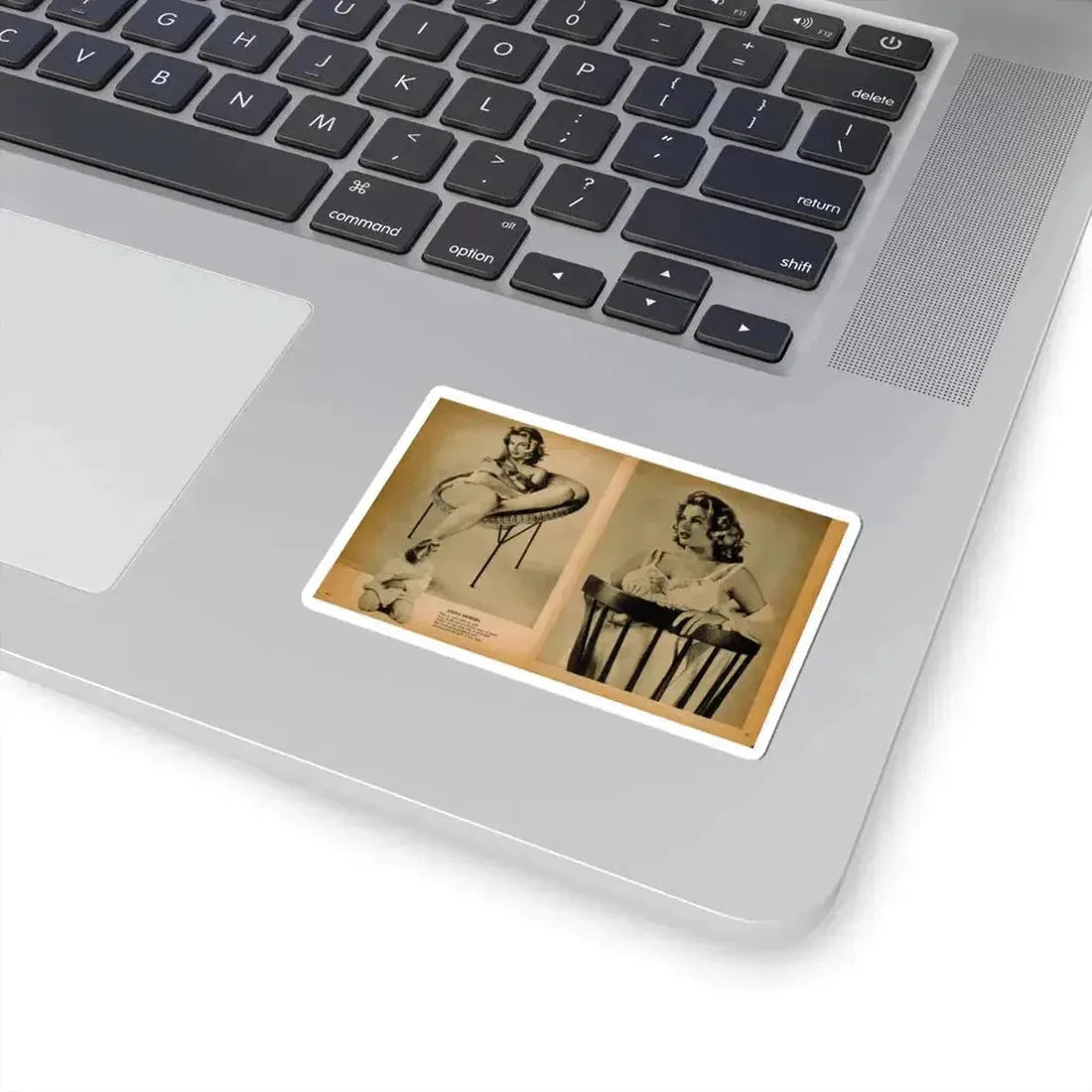 Anita Ekberg #443 - Bachelor Pin-Ups Issue #01 Mag. '57 - 2 Pages, 3 B&W Photos, Caption & Brief Article (Vintage Female Icon) STICKER Vinyl Kiss-Cut Decal - The Sticker Space