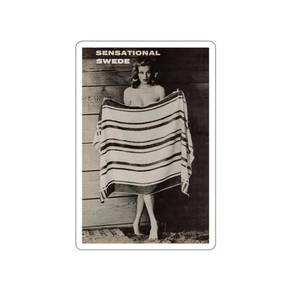 Anita Ekberg #446 - 1 Page, 1 B&W Photo & Headline  from After Hours Vol. 1, No. 4 '57 Mag. (Vintage Female Icon) STICKER Vinyl Die-Cut Decal - The Sticker Space