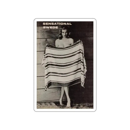 Anita Ekberg #446 - 1 Page, 1 B&W Photo & Headline  from After Hours Vol. 1, No. 4 '57 Mag. (Vintage Female Icon) STICKER Vinyl Die-Cut Decal - The Sticker Space