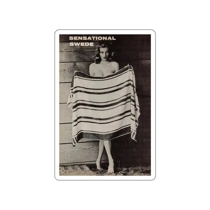 Anita Ekberg #446 - 1 Page, 1 B&W Photo & Headline  from After Hours Vol. 1, No. 4 '57 Mag. (Vintage Female Icon) STICKER Vinyl Die-Cut Decal White Die-Cut 3 Inch - The Sticker Space