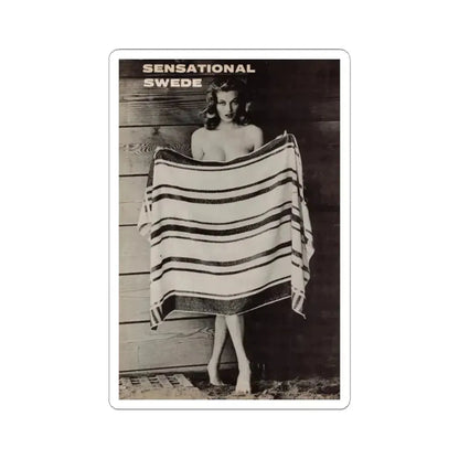 Anita Ekberg #446 - 1 Page, 1 B&W Photo & Headline  from After Hours Vol. 1, No. 4 '57 Mag. (Vintage Female Icon) STICKER Vinyl Kiss-Cut Decal 2 Inch White - The Sticker Space