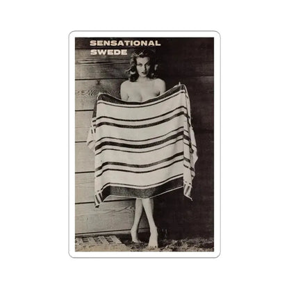 Anita Ekberg #446 - 1 Page, 1 B&W Photo & Headline  from After Hours Vol. 1, No. 4 '57 Mag. (Vintage Female Icon) STICKER Vinyl Kiss-Cut Decal 6 Inch White - The Sticker Space