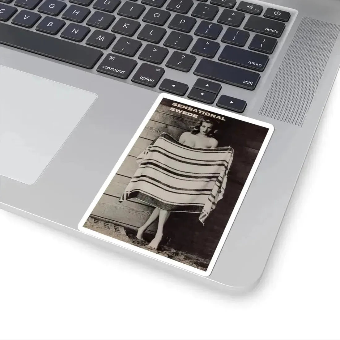 Anita Ekberg #446 - 1 Page, 1 B&W Photo & Headline  from After Hours Vol. 1, No. 4 '57 Mag. (Vintage Female Icon) STICKER Vinyl Kiss-Cut Decal - The Sticker Space