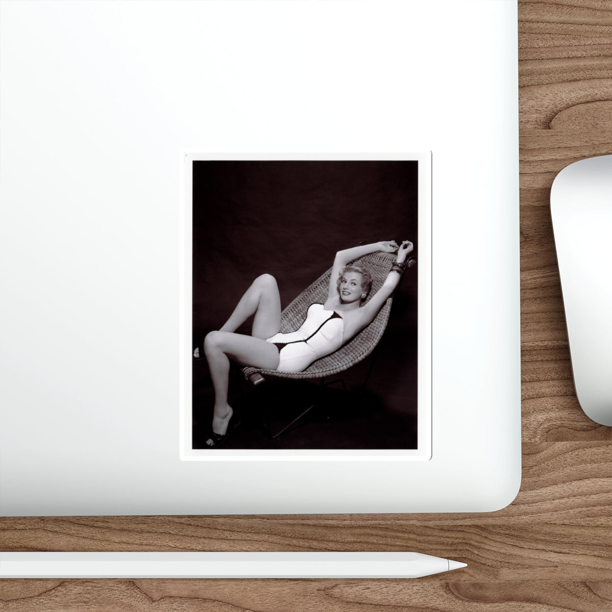 Anita Ekberg #451 - 8x10 B&W Pin-Up Photo HQ Re-Print (Vintage Female Icon) STICKER Vinyl Die-Cut Decal-The Sticker Space