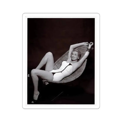 Anita Ekberg #451 - 8x10 B&W Pin-Up Photo HQ Re-Print (Vintage Female Icon) STICKER Vinyl Kiss-Cut Decal 3 Inch White - The Sticker Space