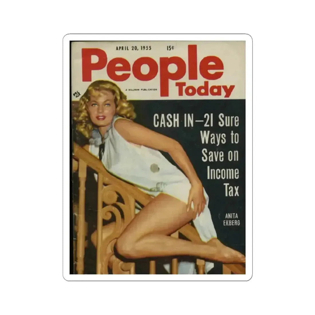 Anita Ekberg #72 (Vintage Female Icon) STICKER Vinyl Kiss-Cut Decal 6 Inch White - The Sticker Space