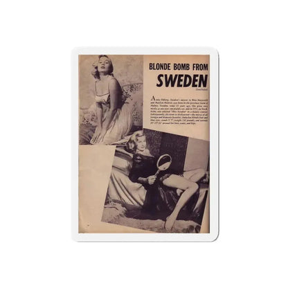 Anita Ekberg #93 - Mag. Clipping (Vintage Female Icon) Refrigerator Magnet 5 Inch Die-Cut - The Sticker Space