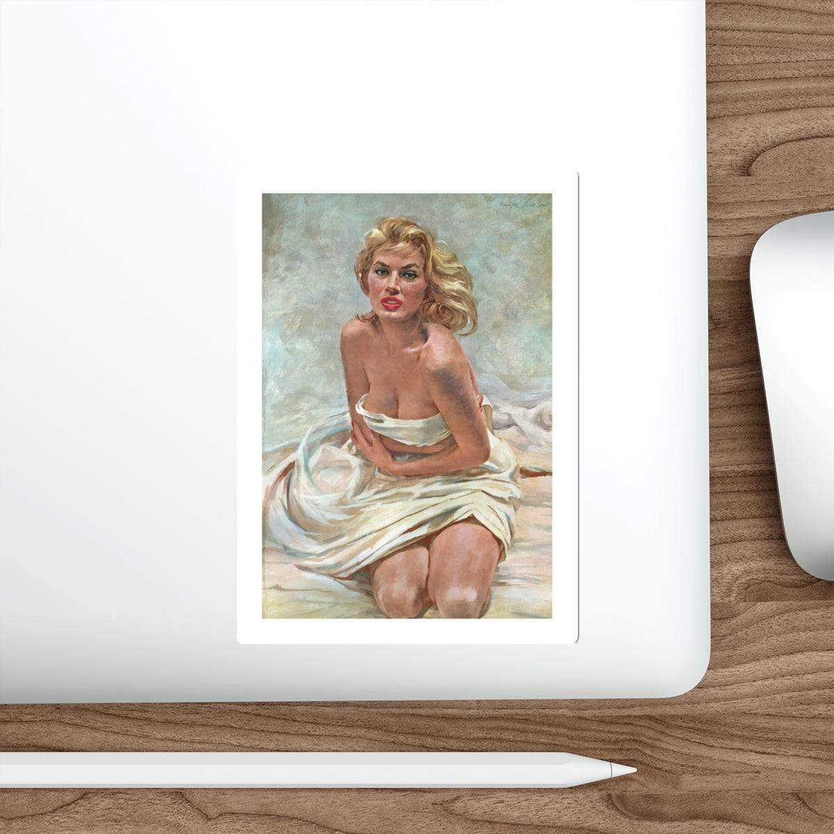 Anita Ekberg, Esquire, 1955 (Magazine Illustration) STICKER Vinyl Die-Cut Decal-The Sticker Space