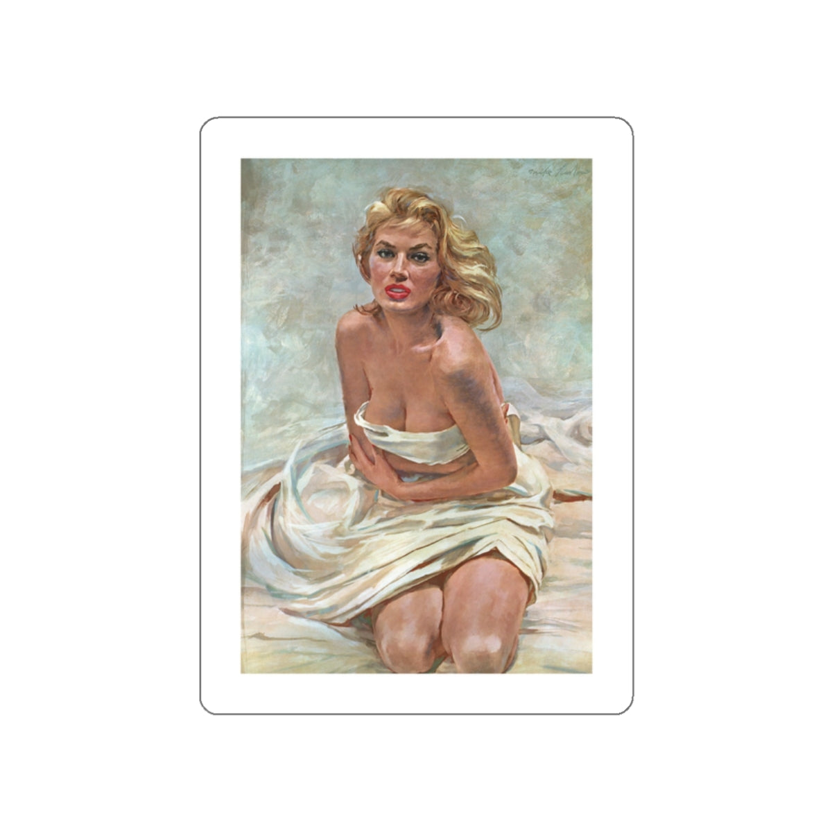 Anita Ekberg, Esquire, 1955 (Magazine Illustration) STICKER Vinyl Die-Cut Decal-White-The Sticker Space