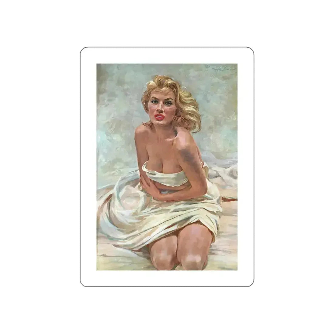 Anita Ekberg, Esquire, 1955 (Magazine Illustration) STICKER Vinyl Die-Cut Decal White Die-Cut 5 Inch - The Sticker Space
